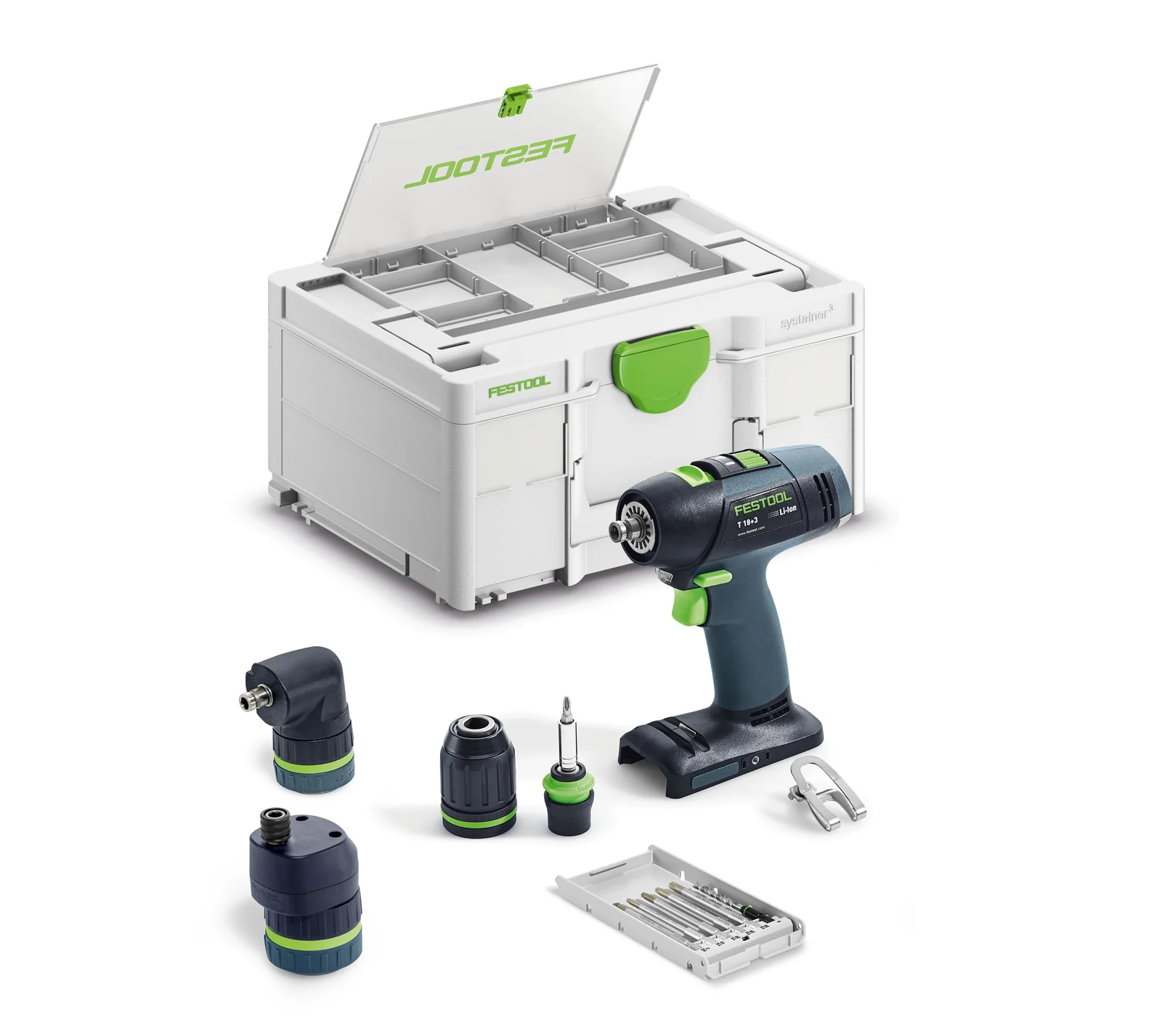 Festool Masini de gaurit si insurubat cu acumulatori T18+3 Basic-Set