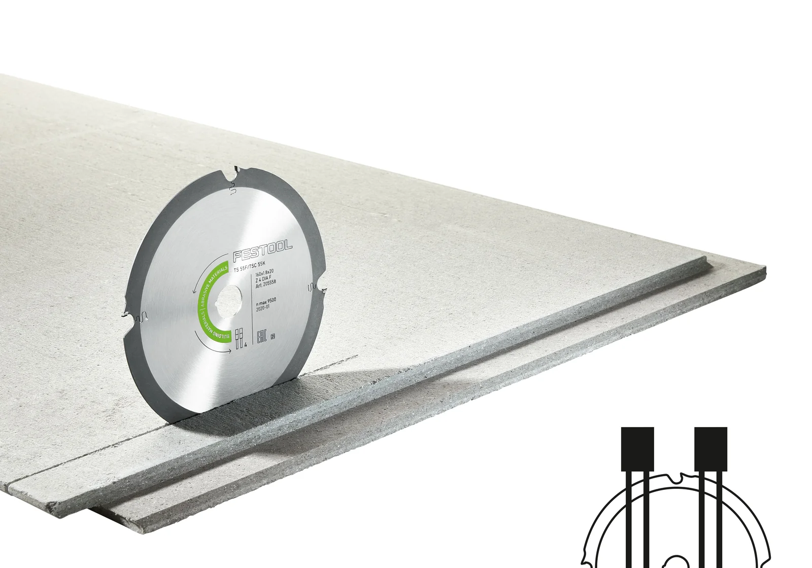 Festool Pânză de ferăstrău diamantată ABRASIVE MATERIALS DIA 160x1,8x20 F4