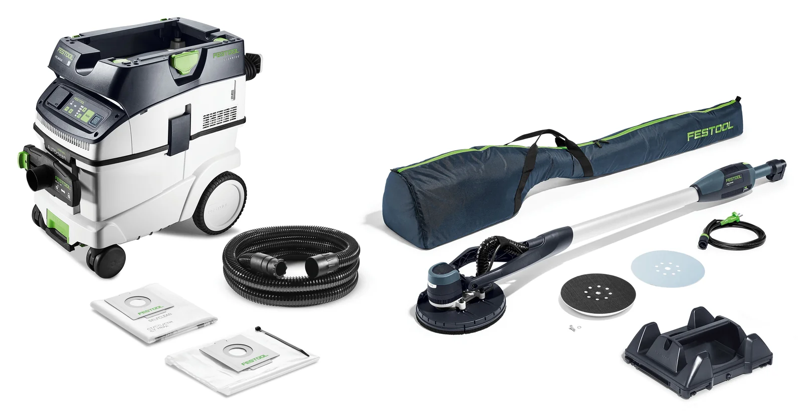 Festool Set de şlefuitor telescopic şi aspirator PLANEX easy LHS-E 225/CTL 36-Set