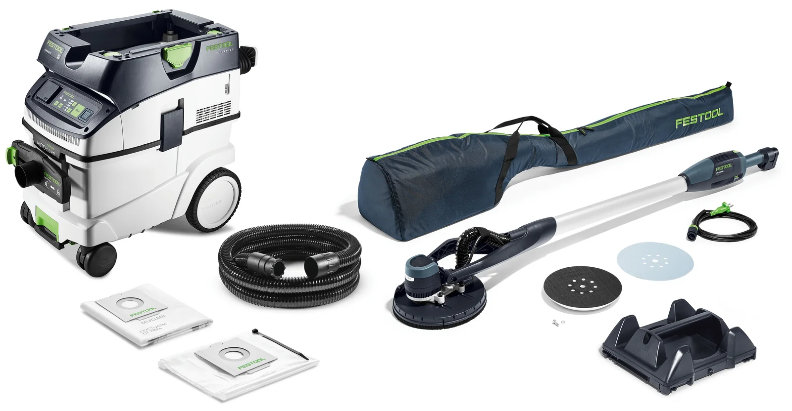 Festool Set de şlefuitor telescopic şi aspirator PLANEX easy LHS-E 225/CTM 36-Set
