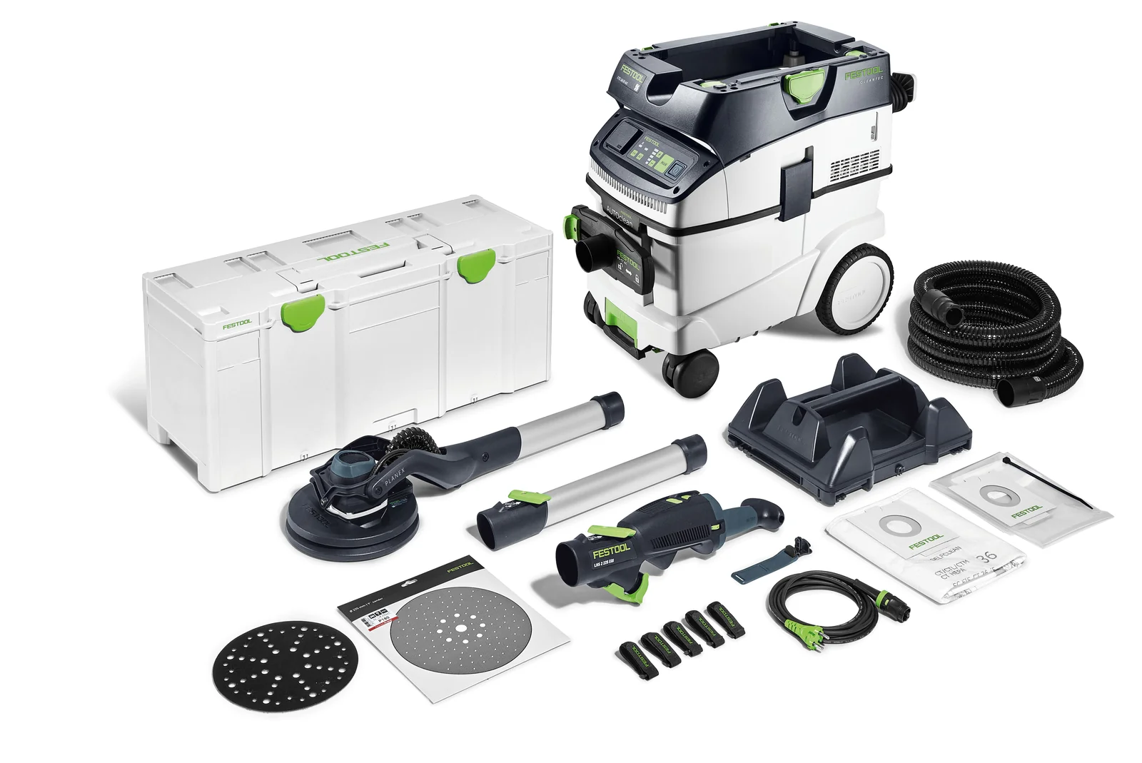 Festool Set de şlefuitor telescopic şi aspirator PLANEX LHS 2 225 EQI/CTL 36-Set