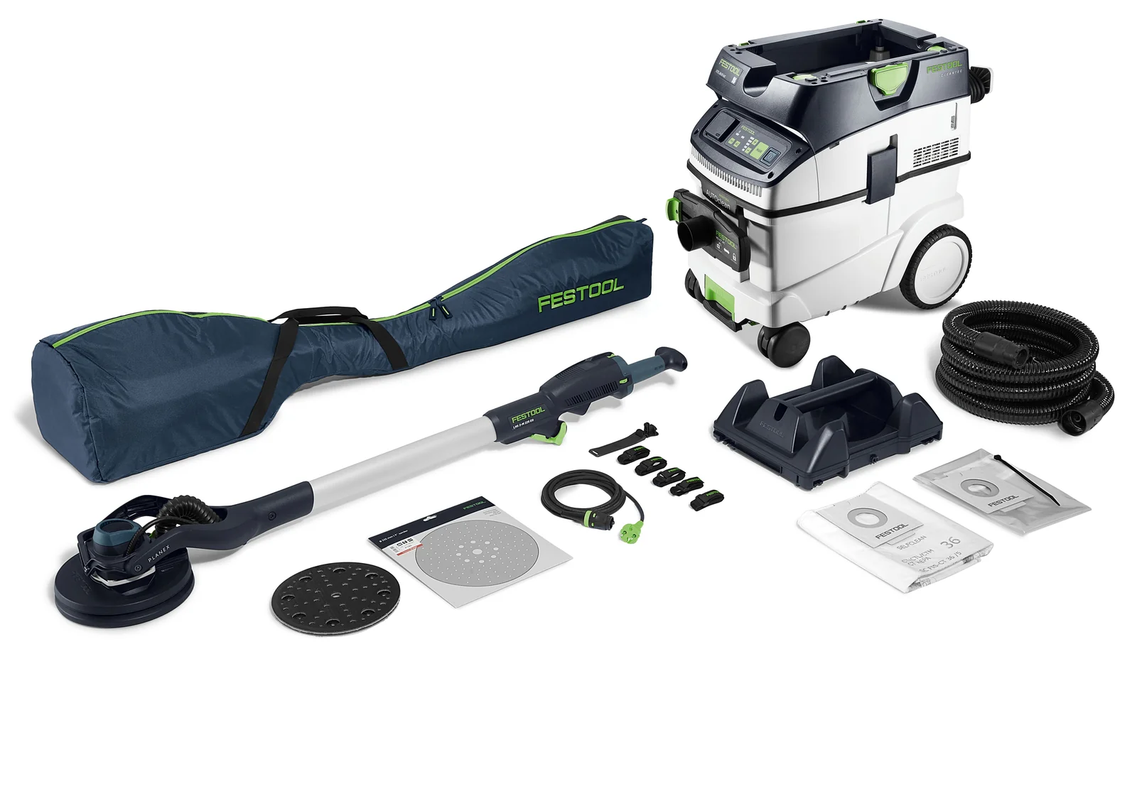 Festool Set de şlefuitor telescopic şi aspirator PLANEX LHS 2-M 225 EQ/CTL 36-Set
