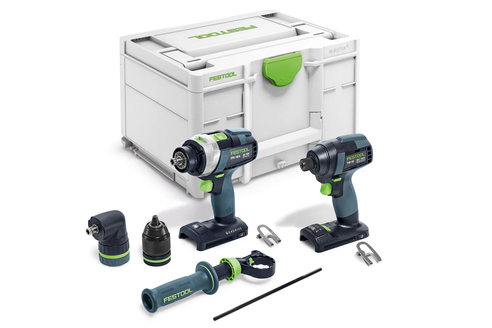 Festool Set maşină de înşurubat şi gaurit TID 18 Basic-Set TPC 18/4