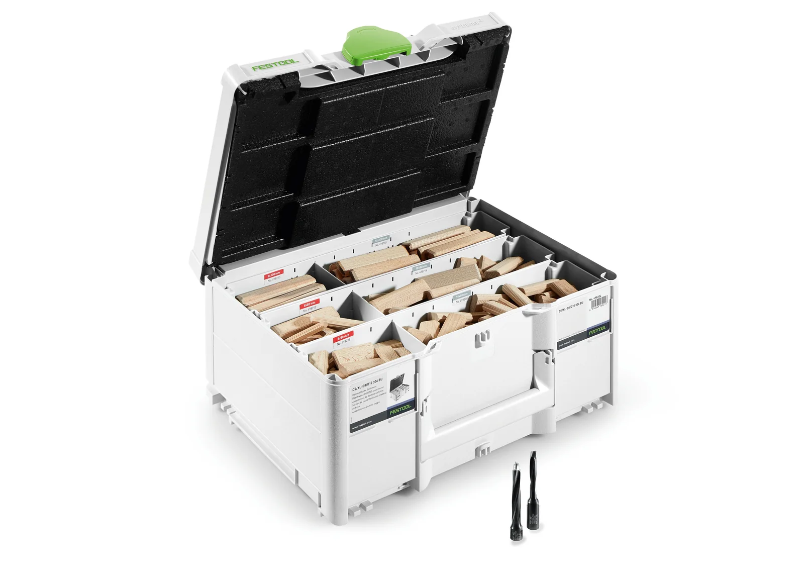 Festool Sortiment de cepuri "biscuit" DOMINO XL din lemn de fag DS/XL D8/D10 306 BU