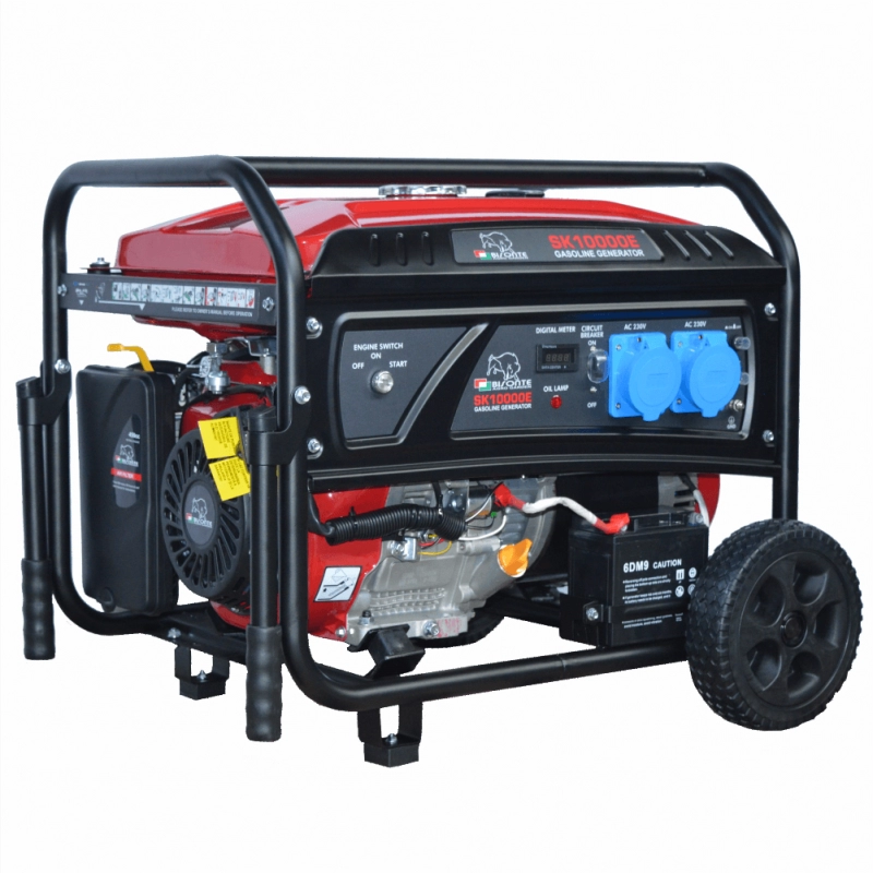 Generatoare de curent open 230-380v - Generator de curent BISONTE SK10000E putere maxima 8,0 kW 230V pornire electrica si roti