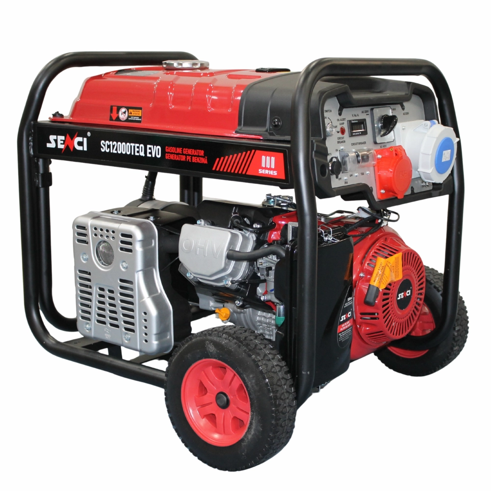 Generatoare de curent open 230-380v - Generator de curent SENCI SC12000TEQ EVO P.max=9.5kW 230V/400V, roti si manere incluse