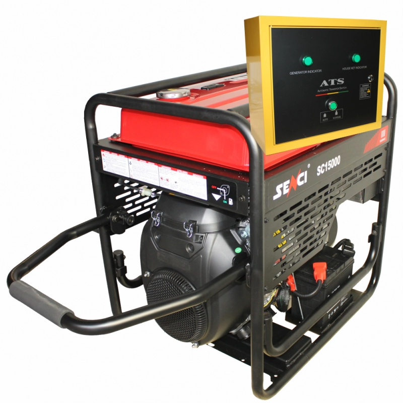 Generatoare de curent open 230-380v - Generator de curent SENCI SC15000 EVO-ATS putere maxima 13 kW 230V pornire electrica ATS inclus