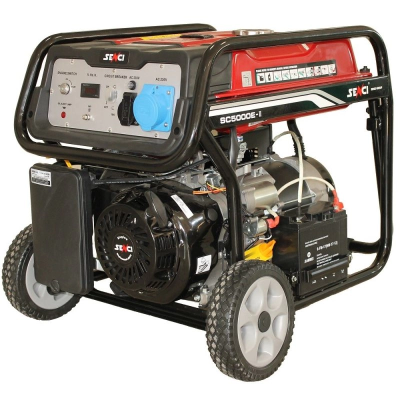 Generatoare de curent open 230-380v - Generator de curent SENCI SC5000E TOP putere maxima 4,5 kW 230V pornire electrica si roti