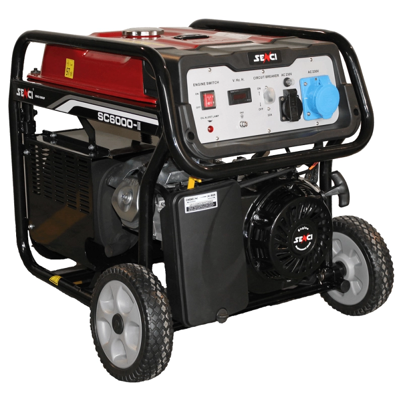 Generatoare de curent open 230-380v - Generator de curent SENCI SC6000E TOP putere maxima 5,5 kW 230V pornire electrica si roti