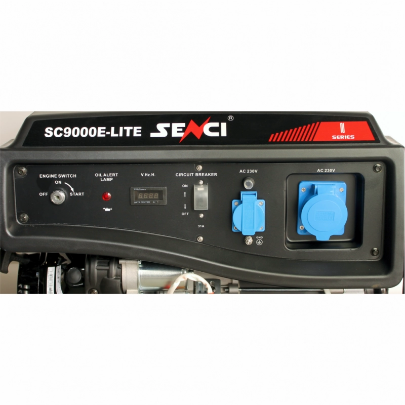 Generator de curent SENCI SC9000E-LITE putere maxima 7,5 KW 230V pornire electrica si roti [2]