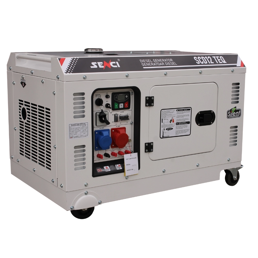 Generatoare de curent insonorizate <100kw - Generator insonorizat Senci SCD12 TEQ putere max 12,5kVA 230V/400V, Diesel, fara ATS