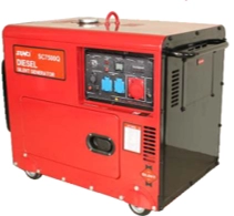 Generatoare de curent insonorizate <100kw - Generator insonorizat SENCI SCD7500Q-3 fara ATS putere maxima 4,8 KW/400V 1,6 KW/230V