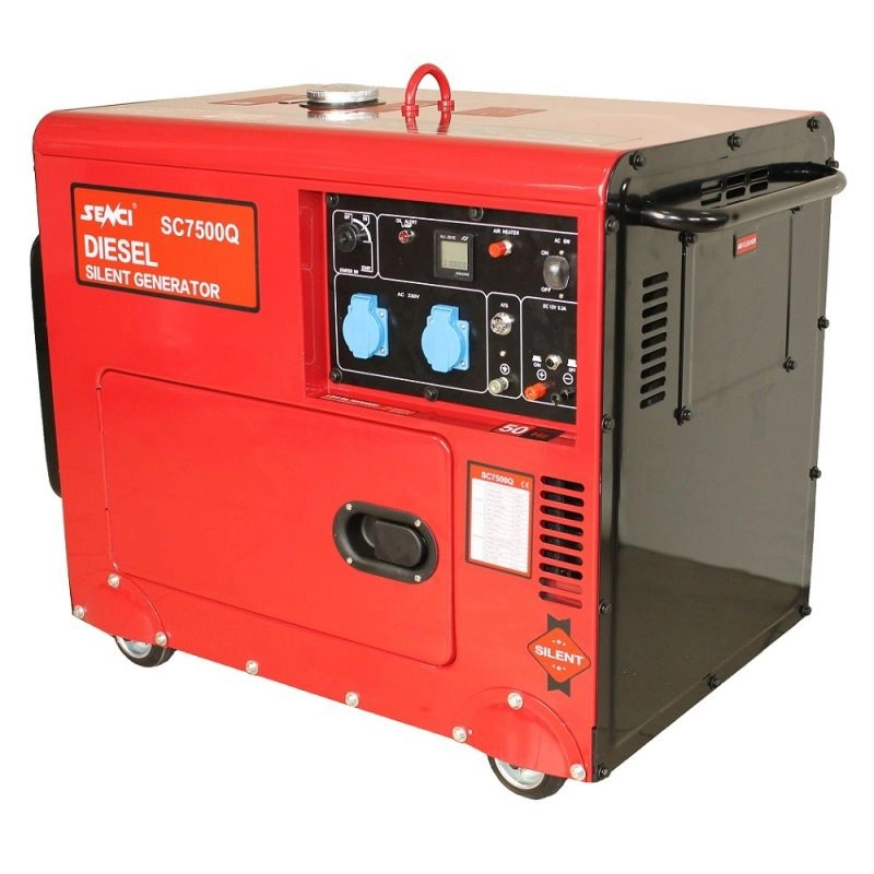 Generatoare de curent insonorizate <100kw - Generator insonorizat SENCI SCD7500Q putere maxima 6 kVA 230V motor Diesel