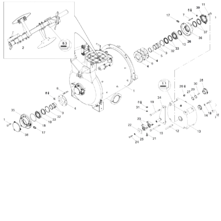 Piese de schimb pentru pompe - Kit reparatie ax MIXER