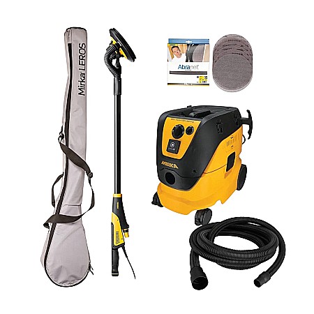 Set slefuitor MIRKA Leros 950CV si aspirator MIRKA 1230 AFC + furtun de aspiratie 6m si protectie furtun [11]