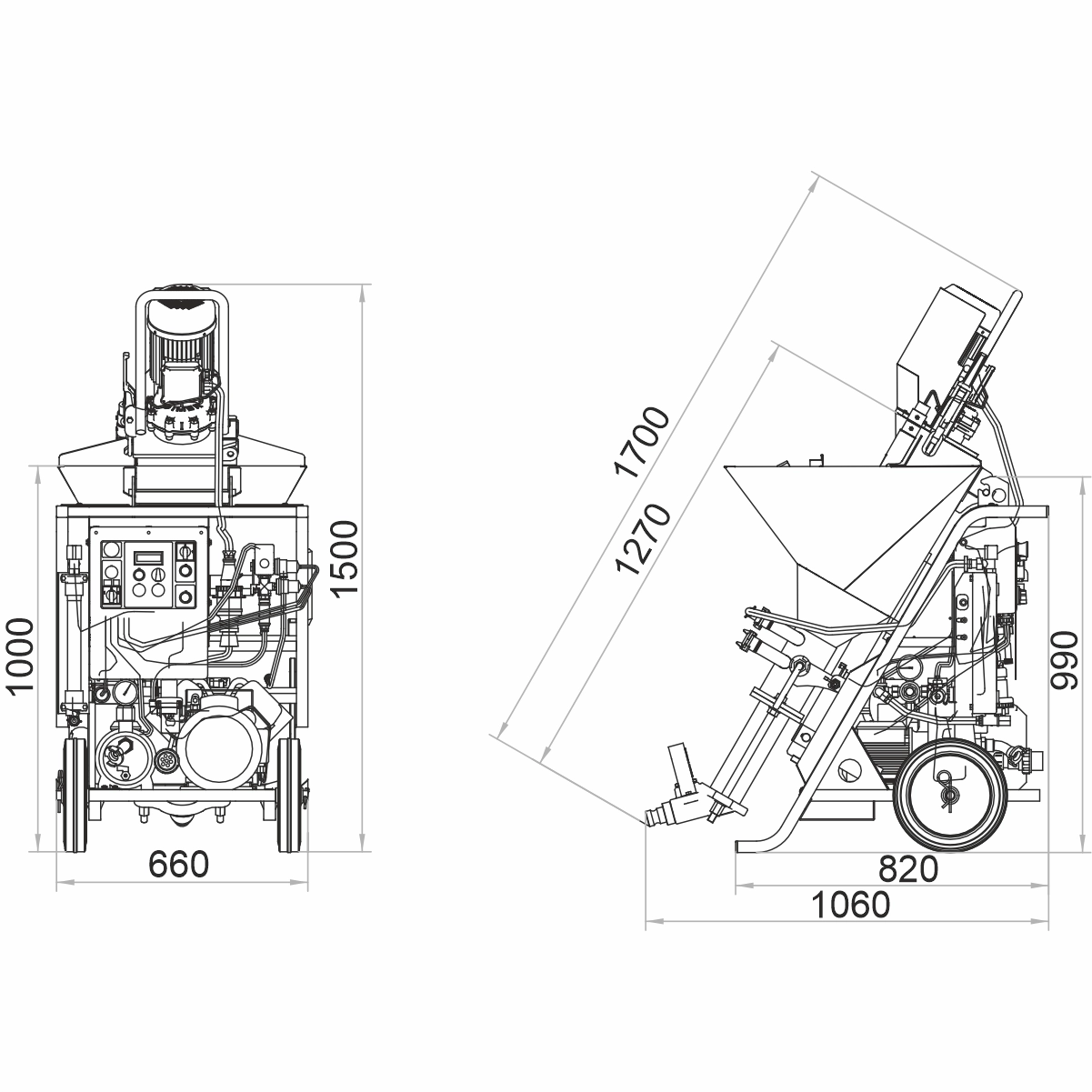 Masina de tencuit Imer Koine 3.1 230V debit 2-17 l/min materiale preamestecate [4]