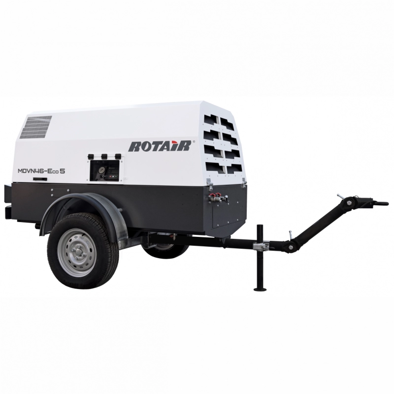 Motocompresoare - Motocompresor ROTAIR MDVN 46 ECO5 presiune 7 bar debit 4500 l/min Kohler 49cp, tractabil omologabil