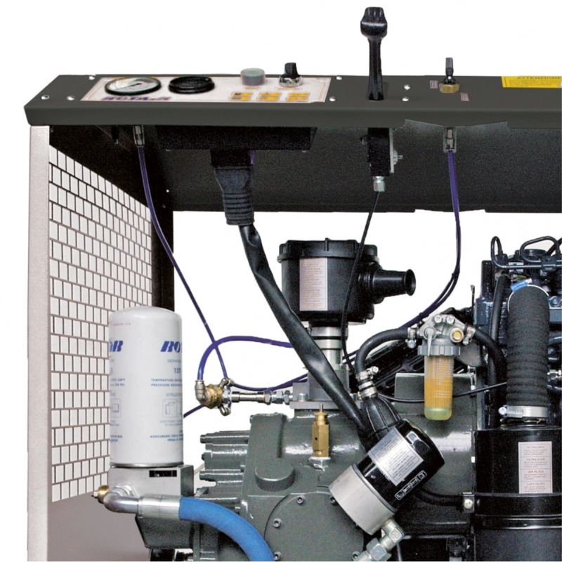 Motocompresor stationar ROTAIR GOMMAIR 10-13 debit 800 l/min/13bar motor diesel Yanmar 10.5 KW [1]