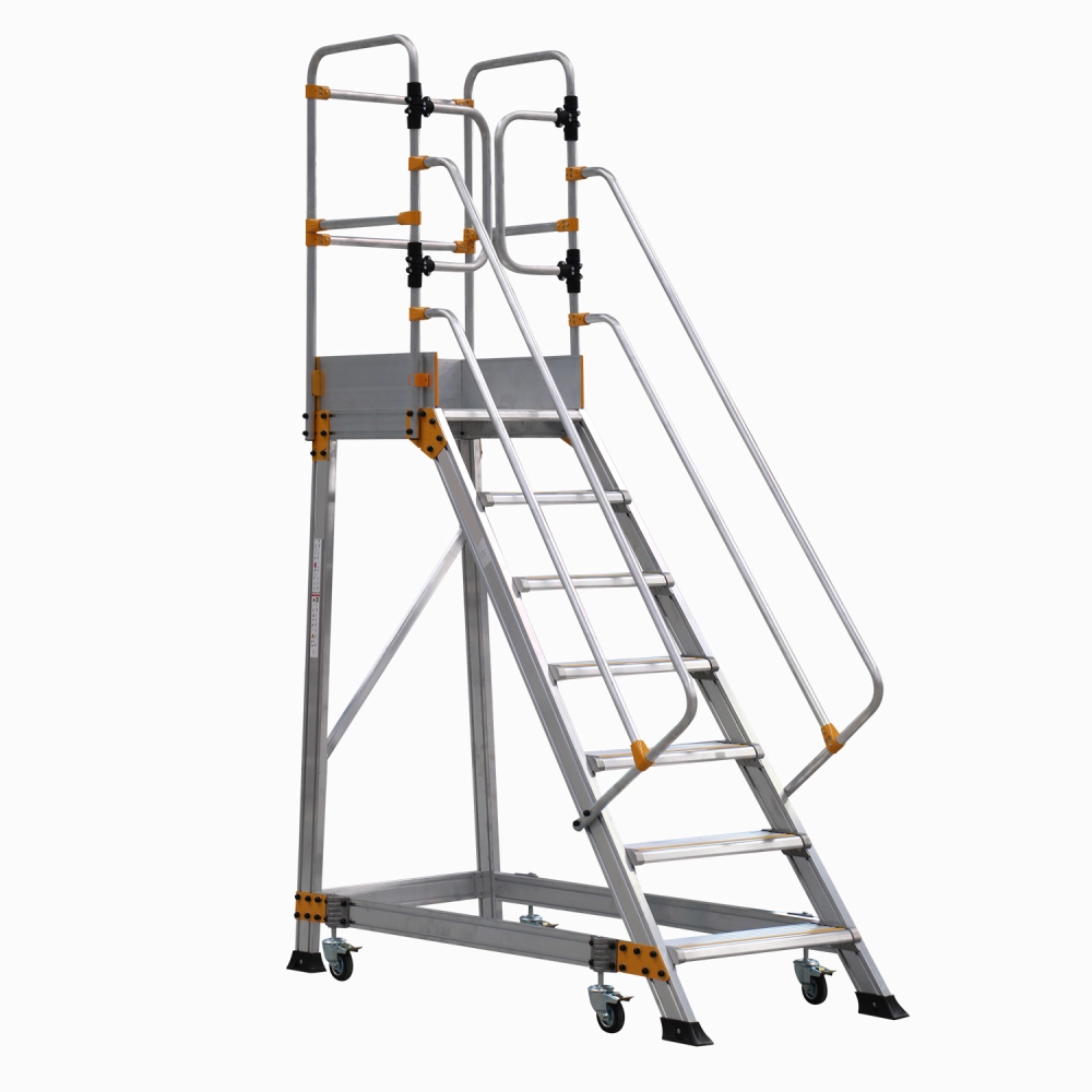 Schele mobile - Platforma mobila cu autofranare EP6 din aluminiu, H lucru 3,75 m