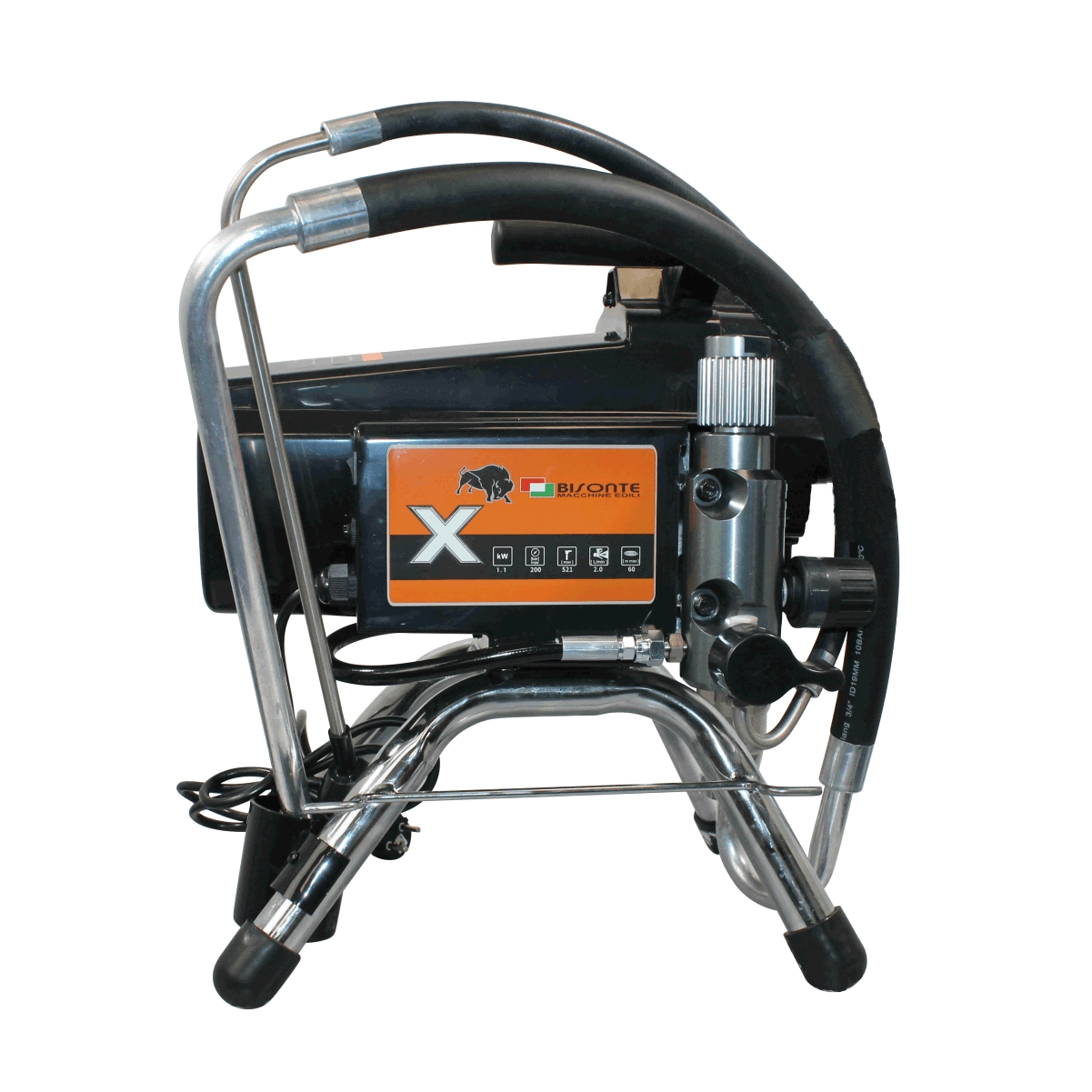 Pompa airless Bisonte PAZ20X SKID 230V debit 2.0 l/min - fara cuva de material [1]