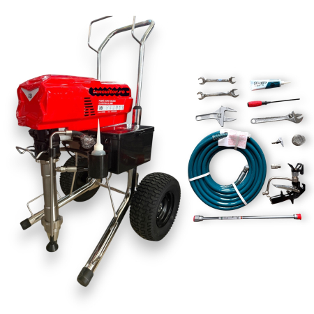 Pompe de vopsit - Pompa airless 81x cu piston debit 8.0L/min Pmax 227 bari 4500W 230V