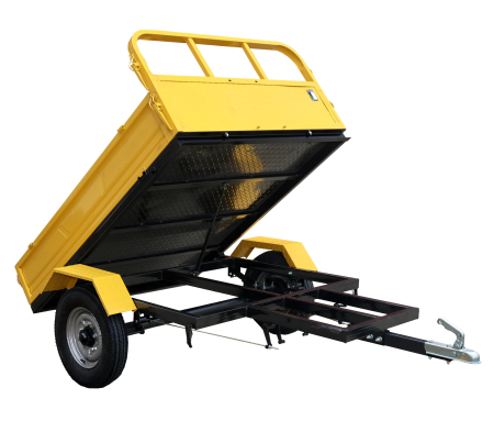 Accesorii utilaje agricole - ProGARDEN Campo RM600CT remorca 600kg minitractor, 1 osie, prindere cupla, roti