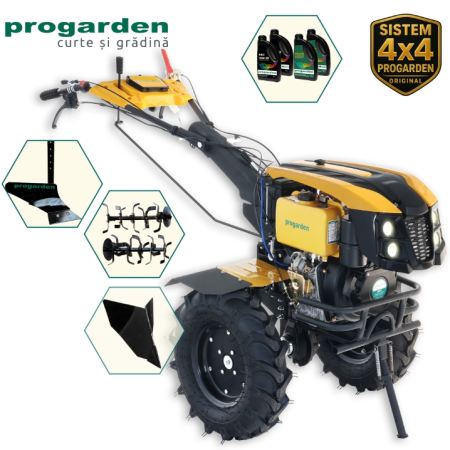 Pachete motocultoare - ProGARDEN Pachet Campo 1273 Alpine V2, Motocultor 12CP + Plug simplu+ Plug