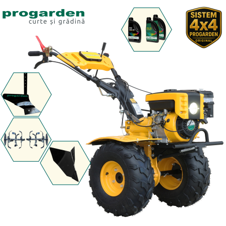 Pachete motocultoare - ProGARDEN Pachet Campo 873 Alpine motocultor 7CP + Plug simplu + Plug