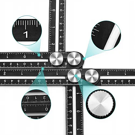 Sablon rigla marcator din aluminiu pentru carotare [2]