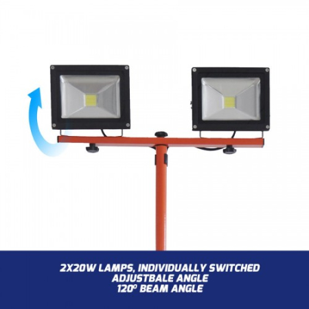 Redback ED40 Stand proiectoare LED acumulatori 40V, 2x20W, solo [1]