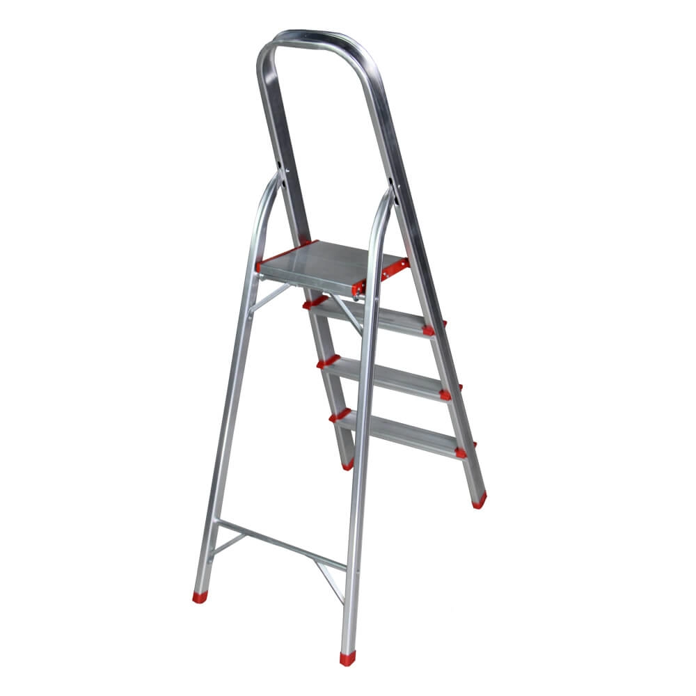 Scara aluminiu BISONTE STR0104 4 trepte, inaltime maxima 1,32 m, pentru interior [1]