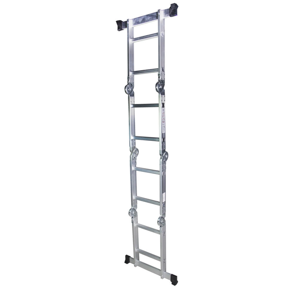 Scara multifunctionala din aluminiu BISONTE STR402 4 segmente x 2 trepte, inaltime maxima 2.5 m [1]