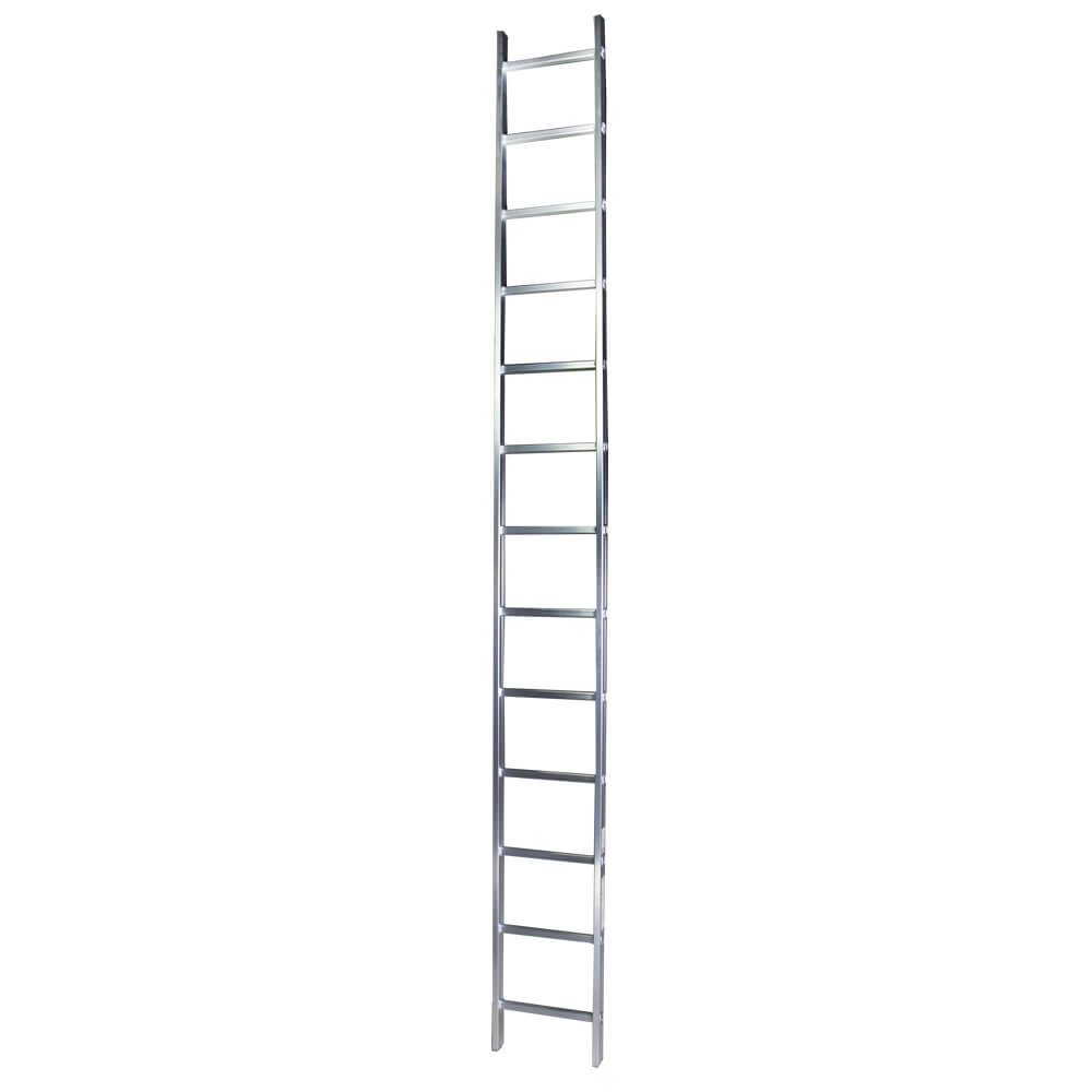 Scari din aluminiu - Scara simpla aluminiu BISONTE STR113 13 trepte inaltime maxima 3.8 m