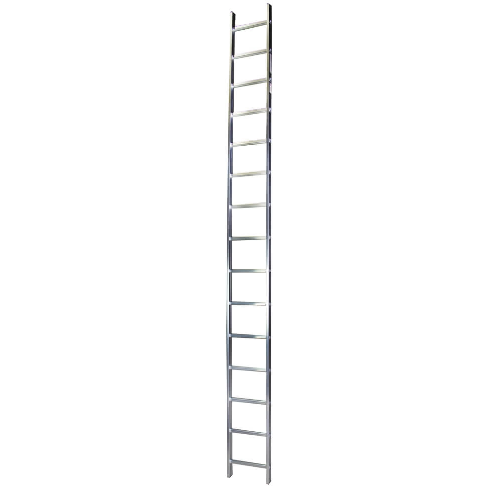 Scari din aluminiu - Scara simpla aluminiu BISONTE STR115 15 trepte inaltime maxima 4.3 m