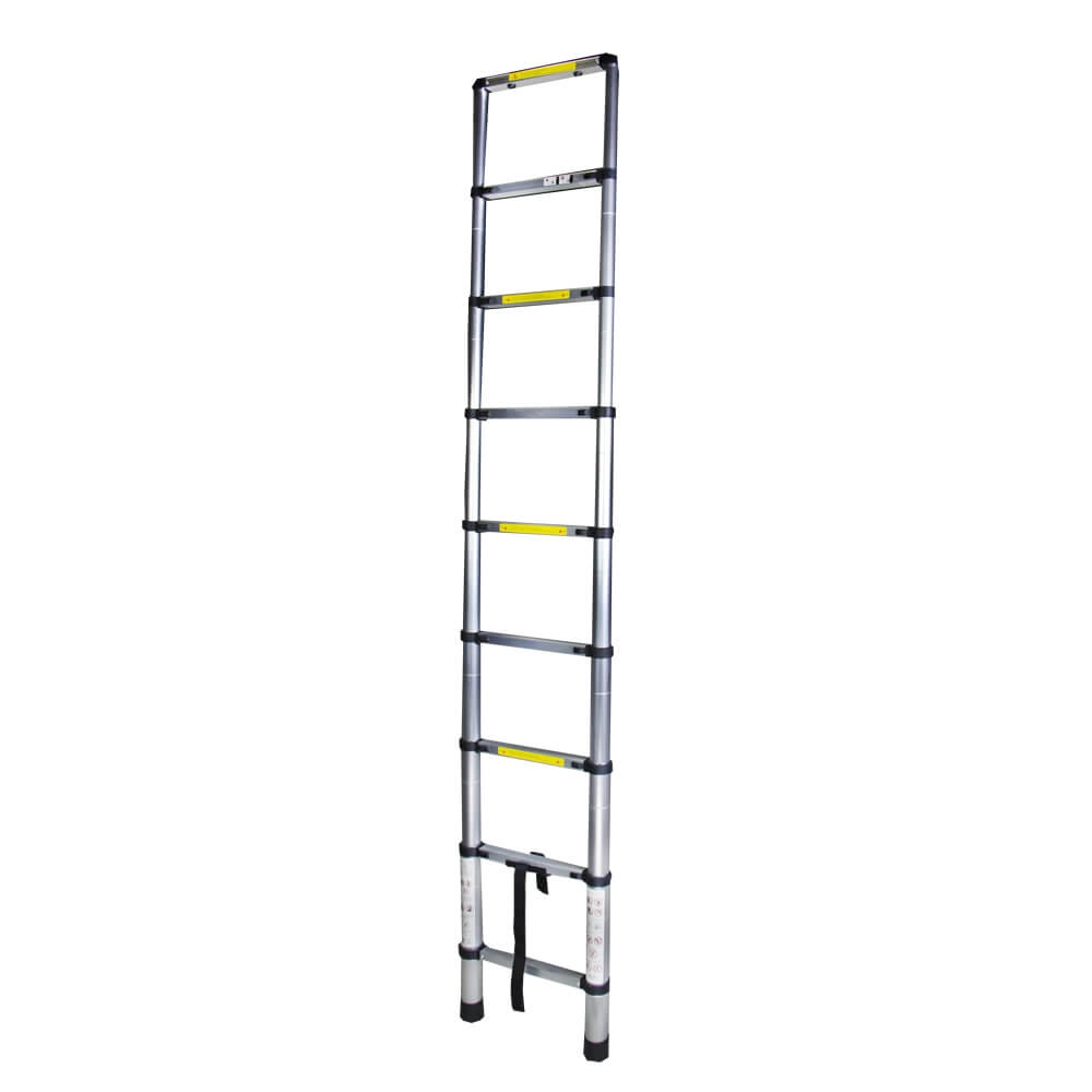 Scari din aluminiu - Scara telescopica aluminiu BISONTE STR1026 9 trepte, inaltime maxima 2.6 m
