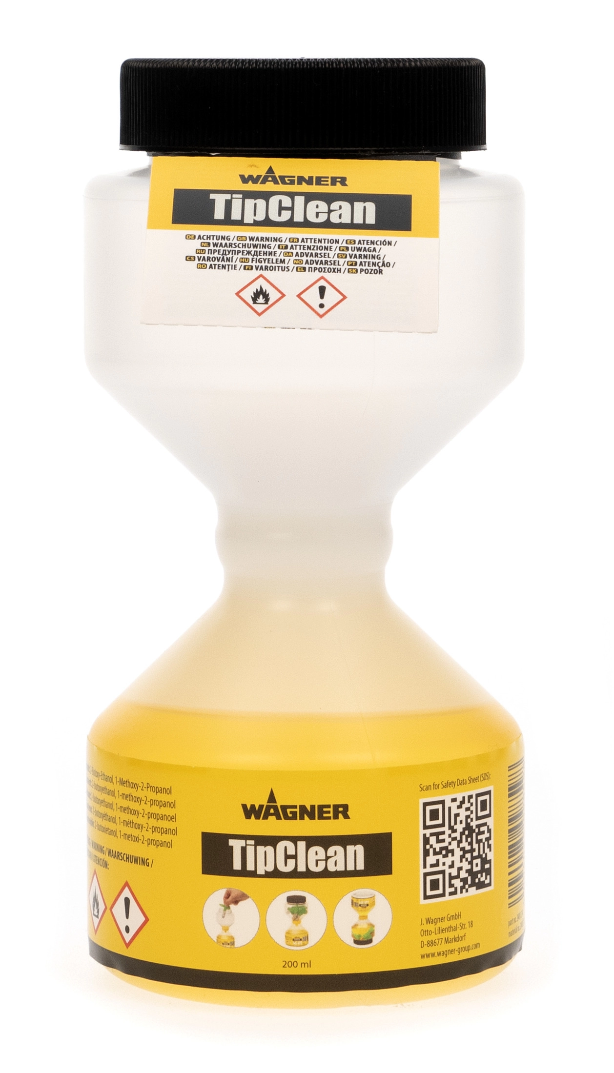 Piese masini de tencuit - Solutie curatare duza airless Wagner TipClean recipient 200 ml clepsidra