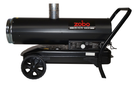 Incalzitoare de aer - Zobo ZB-H170 Tun de aer cald, ardere indirecta, 50kW, 230V, 23mc