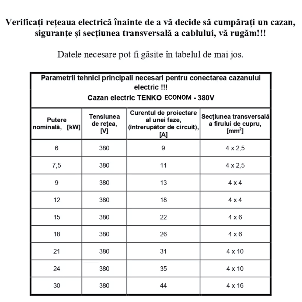 Centrală electrică Tenko ECONOM, 4,5 kW, 220 V – până la 45 m² suprafață încălzită [5]