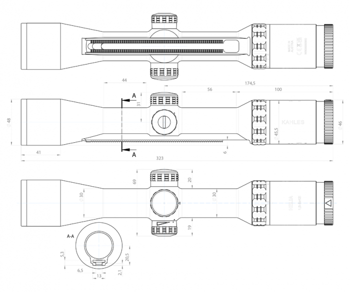 Luneta Kahles Helia 1.6-8x42i, reticul: 4-Dot [7]