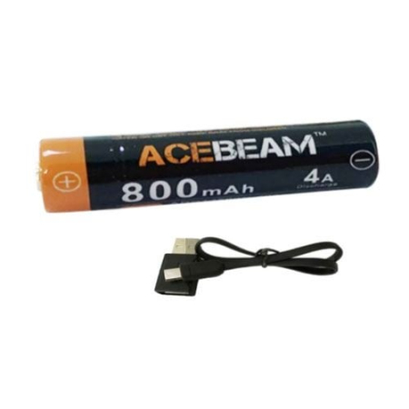 Accesorii Lanterne - Acumulator 800mAh cu port Micro-USB Acebeam ARC14500N-800