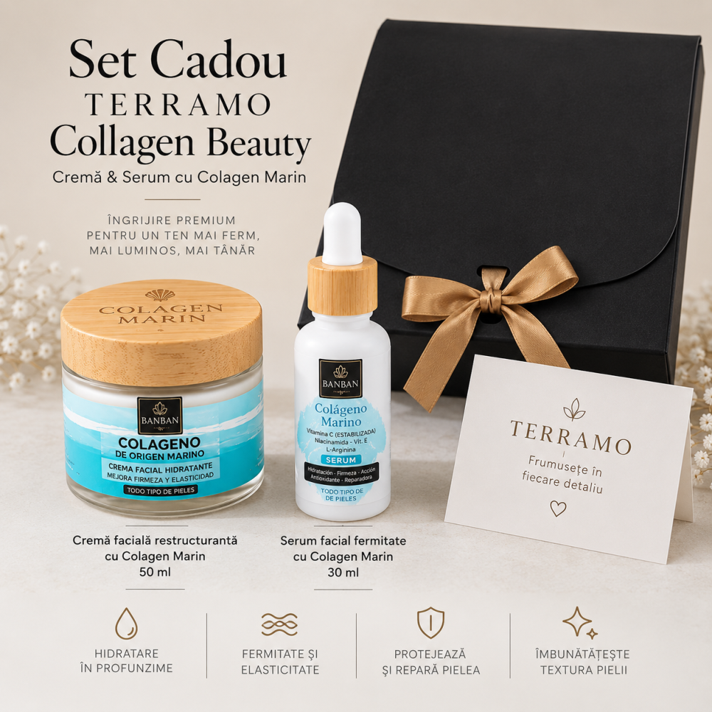 Set Cadou TERRAMO Collagen Beauty cu Cremă și Serum Colagen Marin [2]