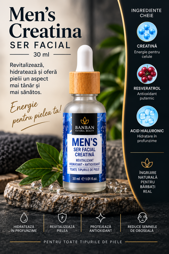 Set Cadou TERRAMO Men's Creatina – Cremă și Ser Facial pentru Bărbați [4]