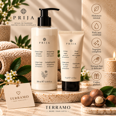 Pentru ea - Set cadou Prija Care – Îngrijire corp și mâini – Terramo