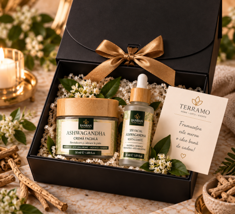 Promoții - Set Cadou TERRAMO Ashwagandha Zen – Cremă și Ser Facial