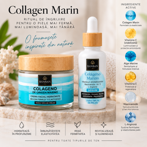 Set Cadou TERRAMO Collagen Beauty cu Cremă și Serum Colagen Marin [2]