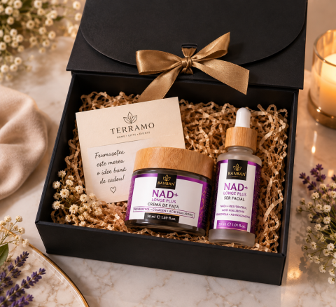 Promoții - Set Cadou TERRAMO NAD+ Luxury – Cremă și Ser Facial cu NAD+ și Resveratrol