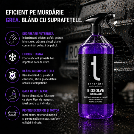 Biosolve 1 L degresant la rece gata de utilizare pentru asfalt, gudron și ulei [6]