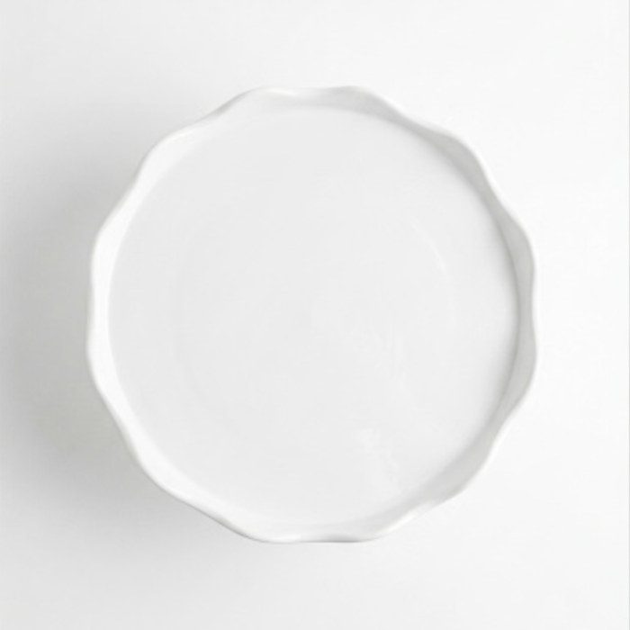 Suport tort cu marginea in sus, portelan alb, Crema, Ambition, 30 x 9.5 cm [3]