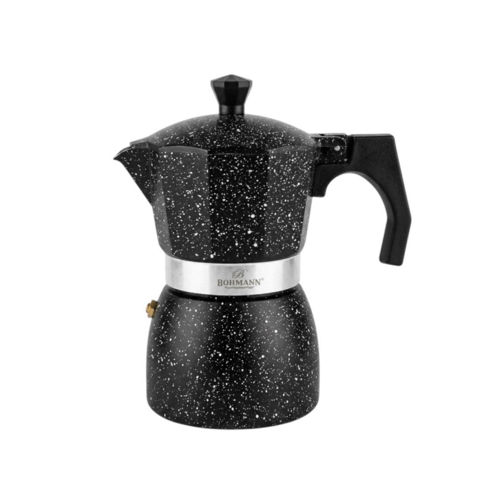 Espressor cafea Bohmann – 150 ml, aluminiu, Negru [2]