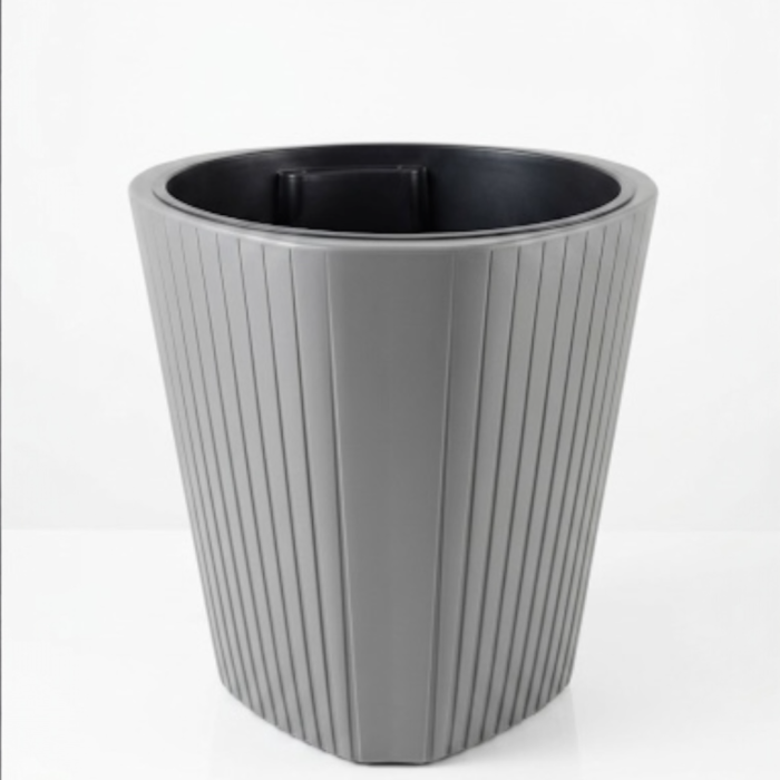 Ghiveci decorativ Lamela Muzacu insert interior, 39 x 39 cm - GRI [2]